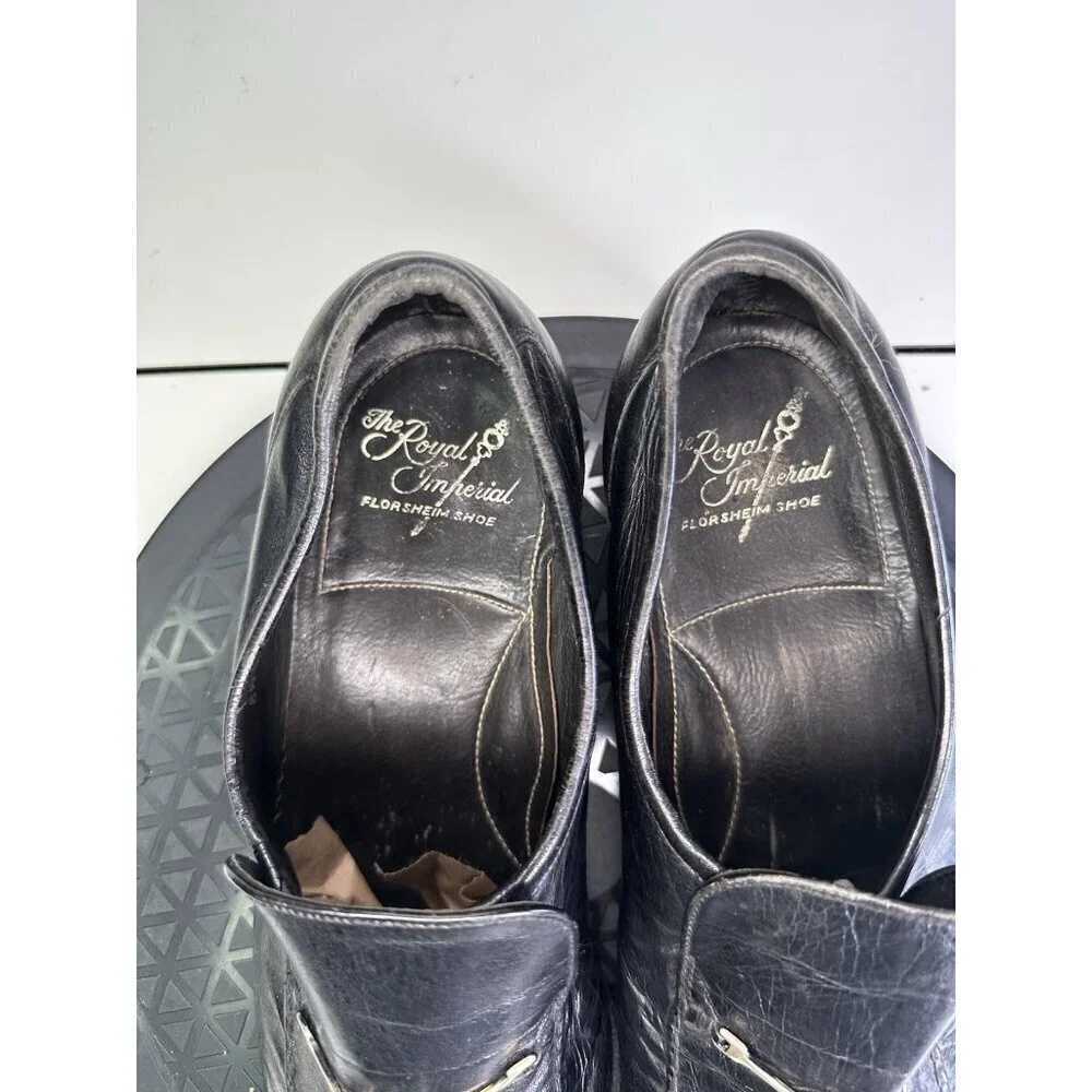 Florsheim Royal Imperial Mens 8.5 D Horsebit Loafers Dress Shoes Black Leather